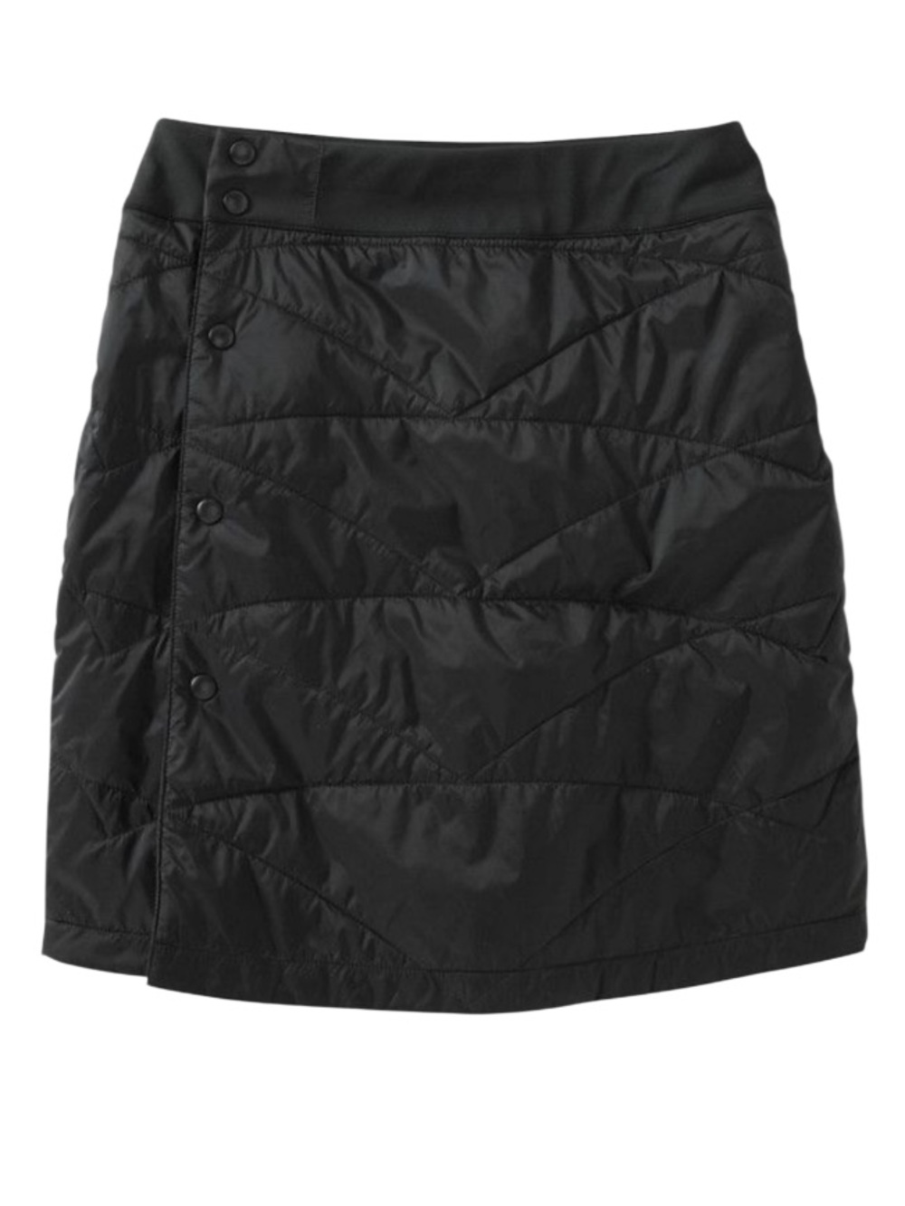 L.L. BEAN Primaloft Stowaway Packaway Quilted Puffer Skirt in Black sz 10